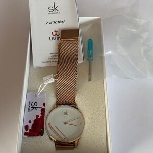 Women's Rose Gold Mesh Watch